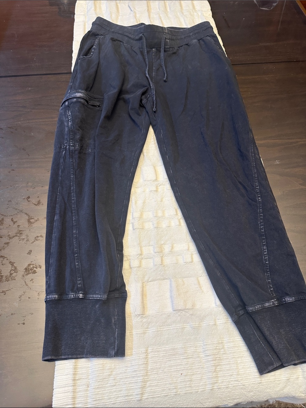 MPG Women's Distressed Black Track Joggers